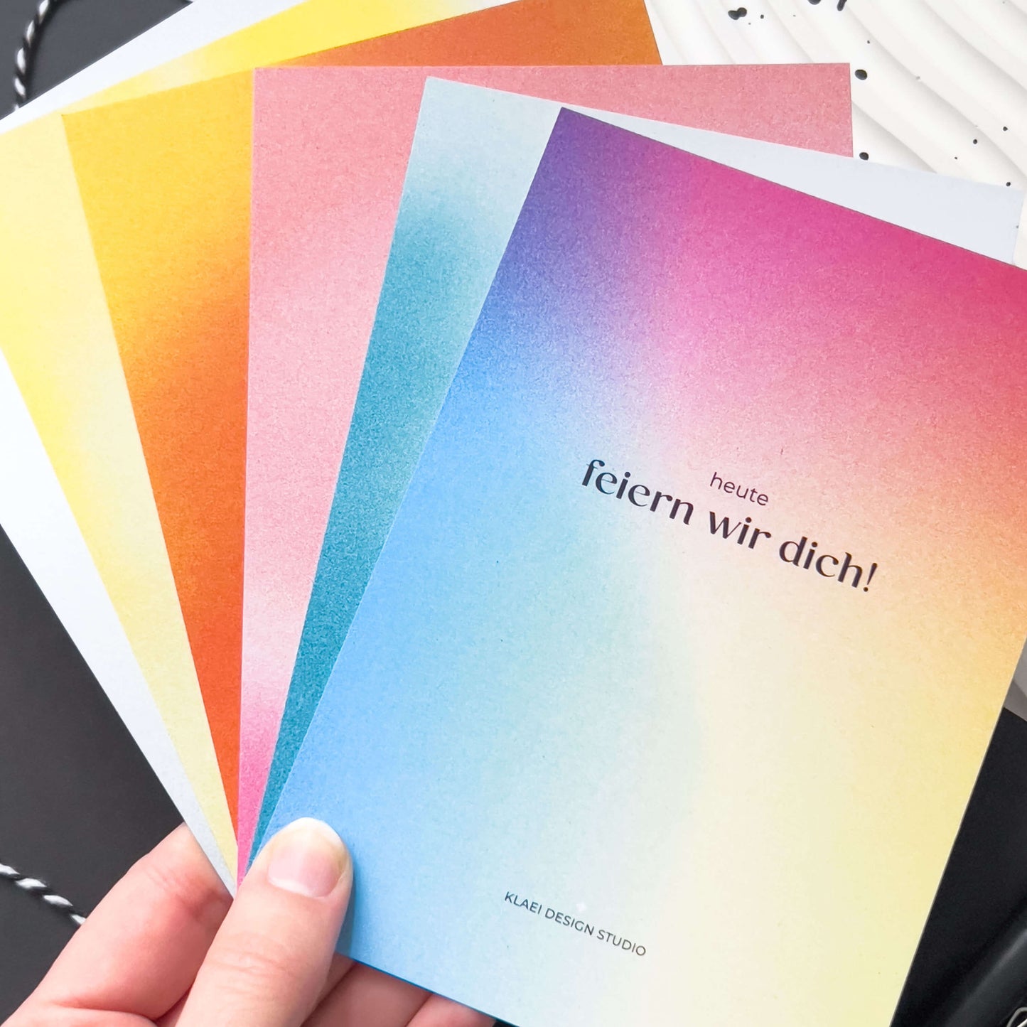 GREETING CARD Rainbow Set of 6