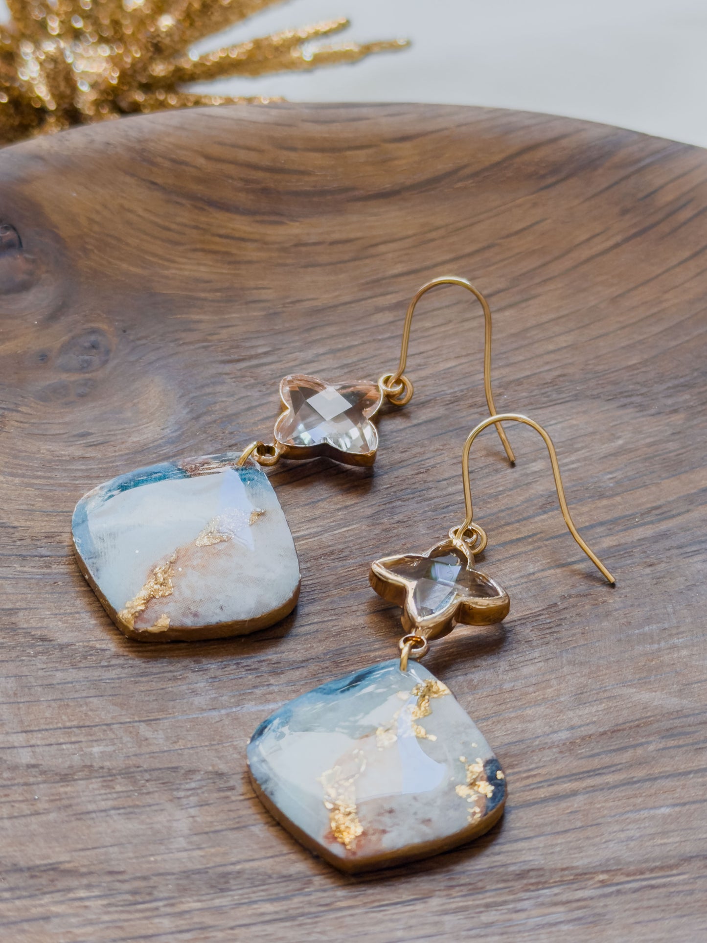 Col A ✦ Grüner Marmor Ohrhänger