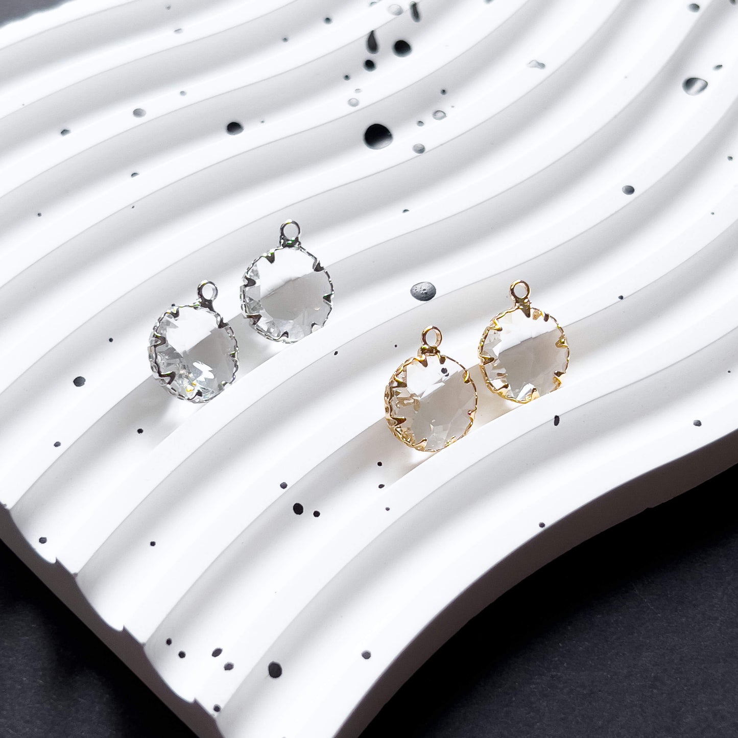 Base Col ✦ MIX&MATCH Round Crystal Glass Pendants