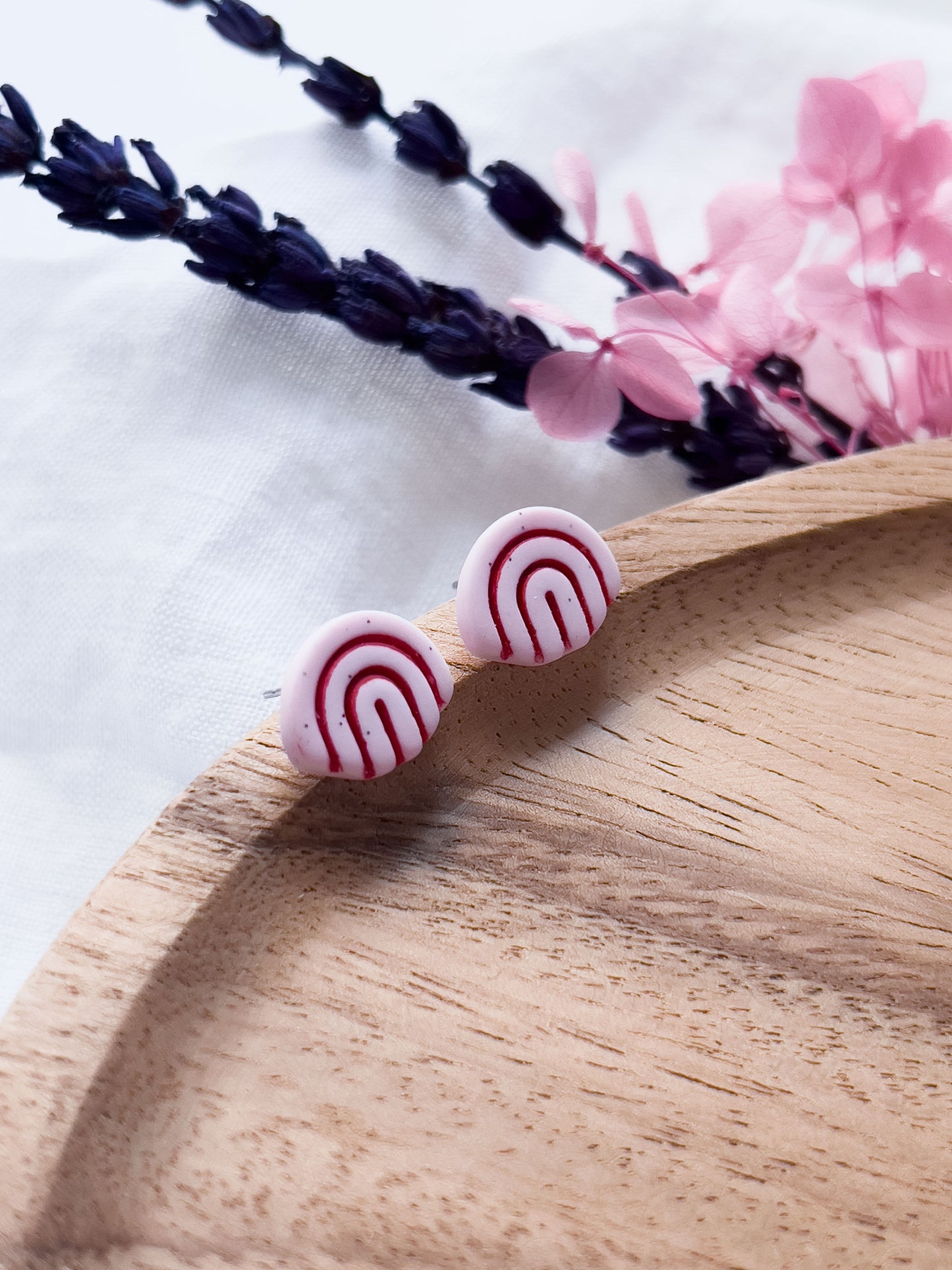 Col J ✦ Kleine pink-rote Ohrstecker