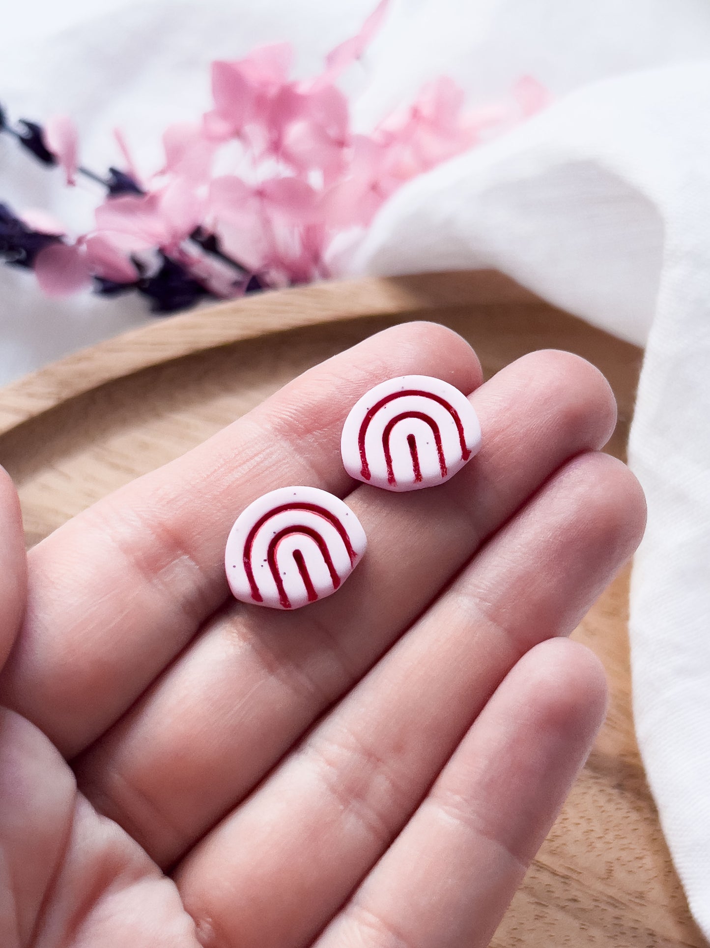 Col J ✦ Kleine pink-rote Ohrstecker