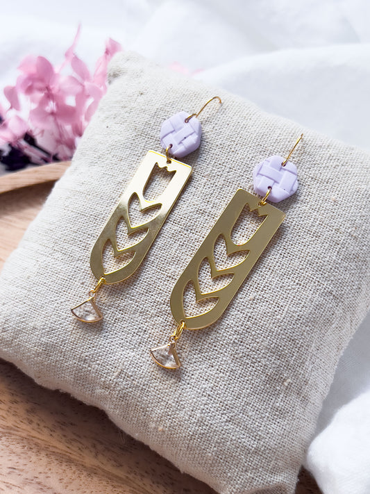 Col J ✦ Große lilac Blumen Ohrringe