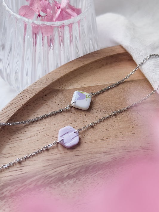Col J ✦ Lilac Blumen Armbänder