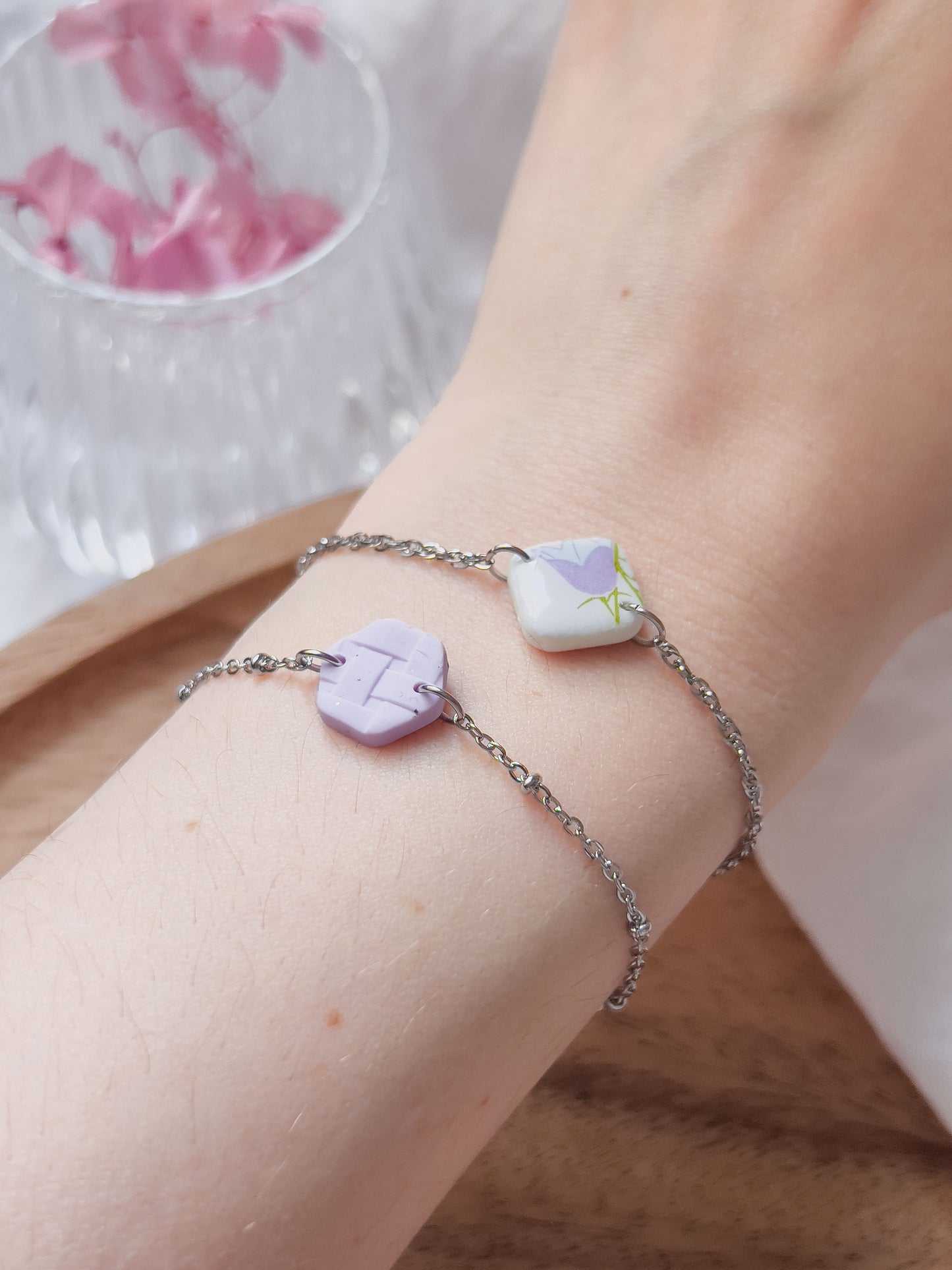 Col J ✦ Lilac Blumen Armbänder
