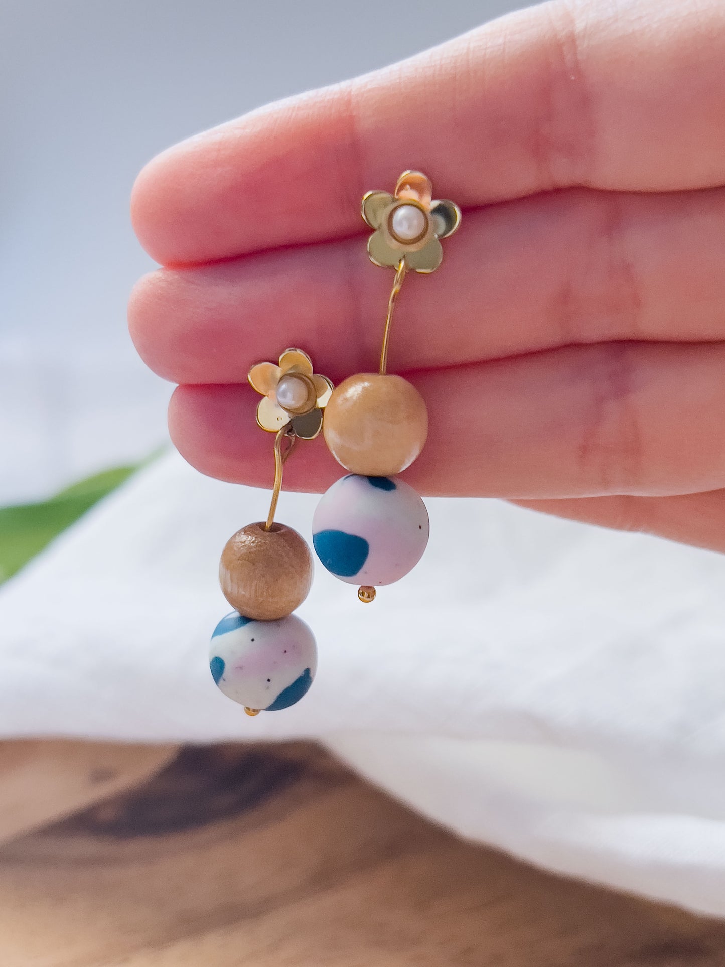 Col J ✦ Süße Blumenperlen Ohrringe