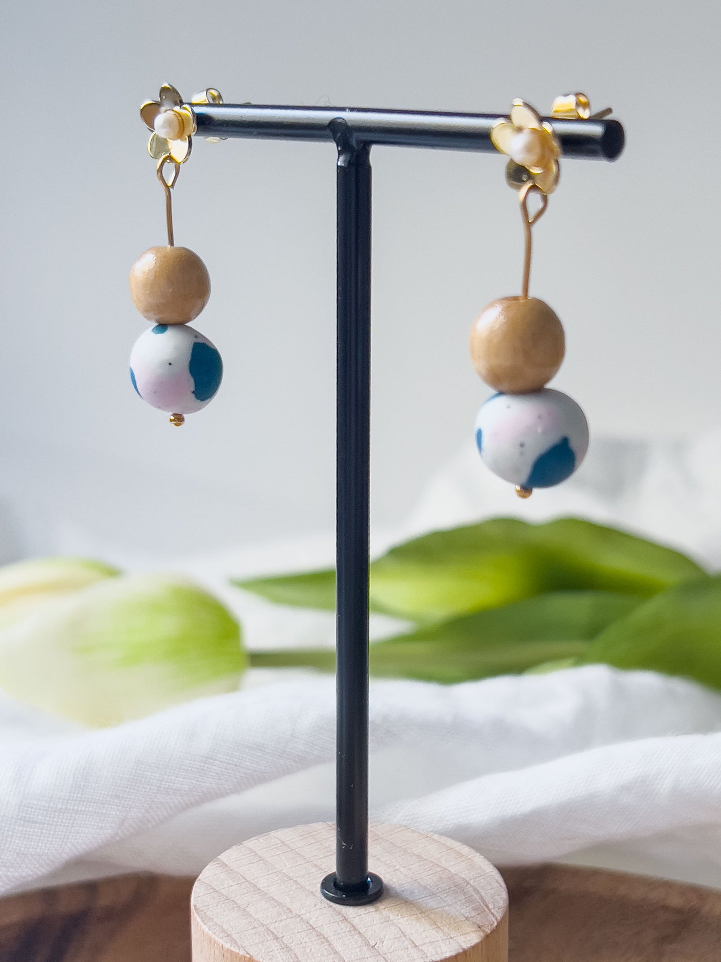 Col J ✦ Süße Blumenperlen Ohrringe