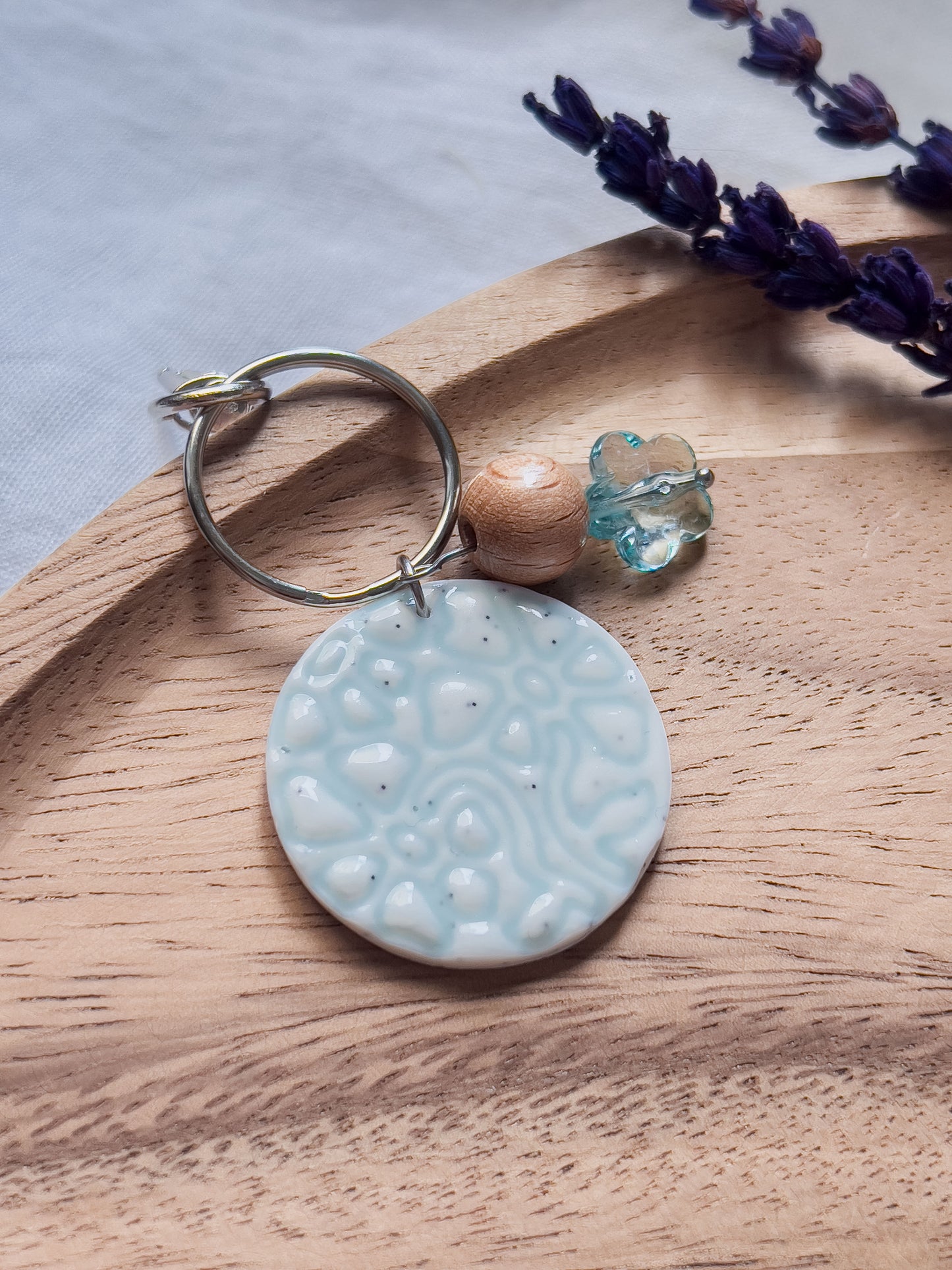 Col J ✦ Faux-Keramik Blumen Schlüsselanhänger