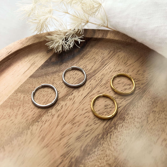 Base Col ✦ MIX&MATCH Small round hoop earrings