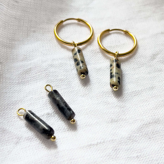 Base Col ✦ MIX&MATCH Dark Natural Stone Earrings / Pendants