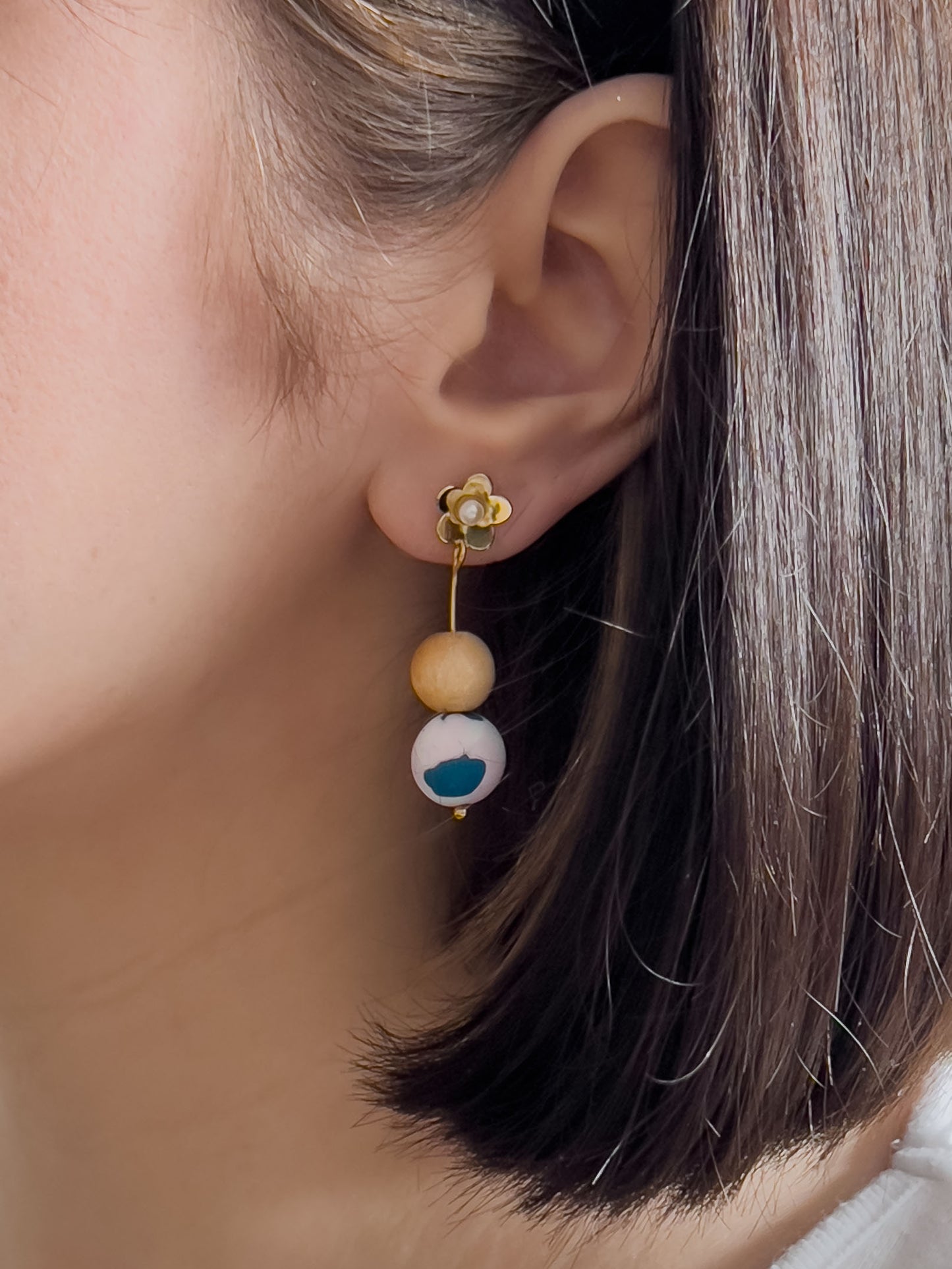 Col J ✦ Süße Blumenperlen Ohrringe