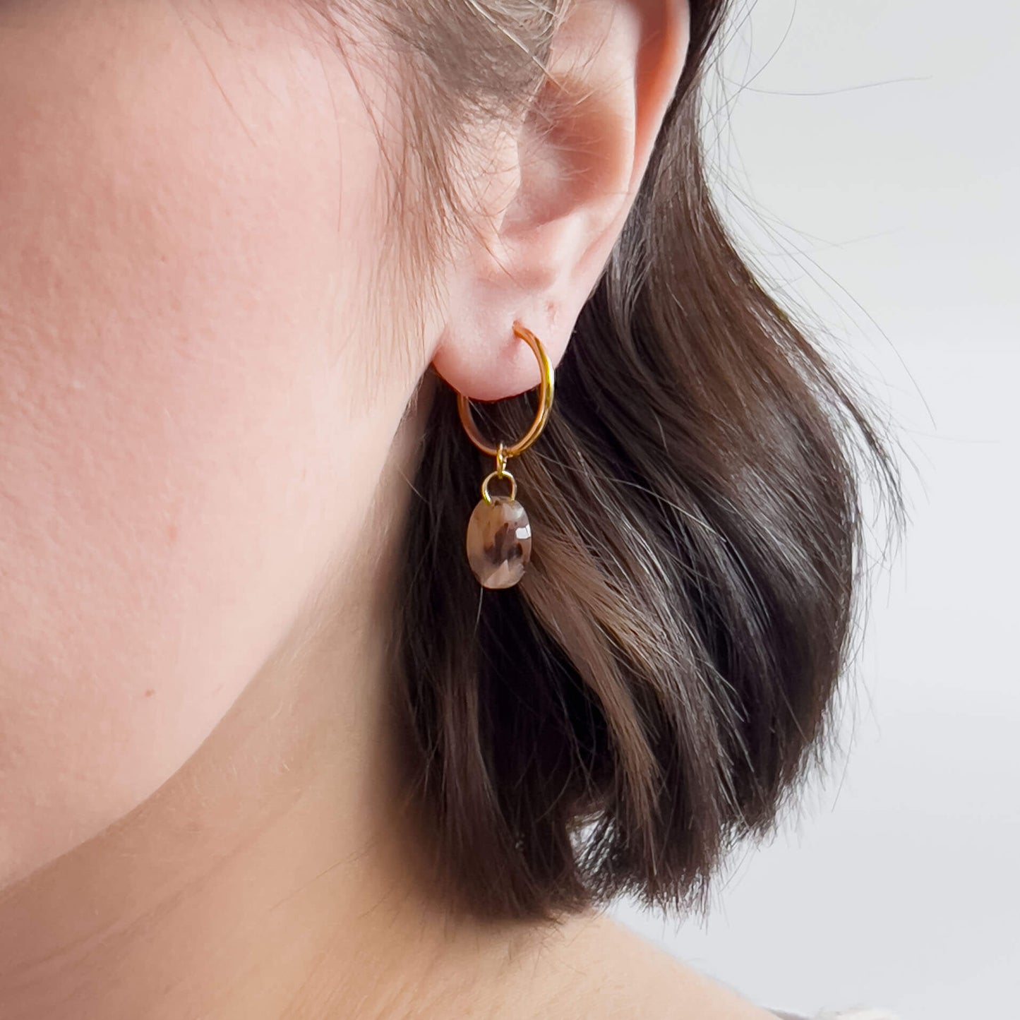 Base Col ✦ MIX&MATCH Small Brown Tortoiseshell Earrings / Pendants