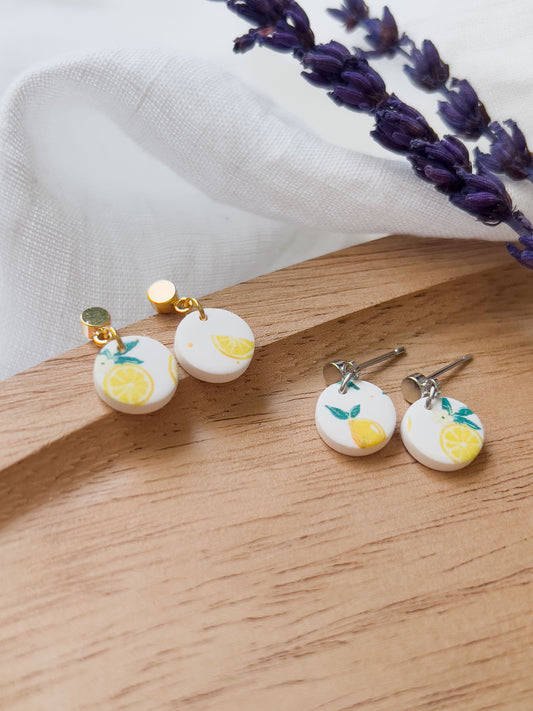Col K ✦ ZOË Ohrringe mit Zitronen-Muster