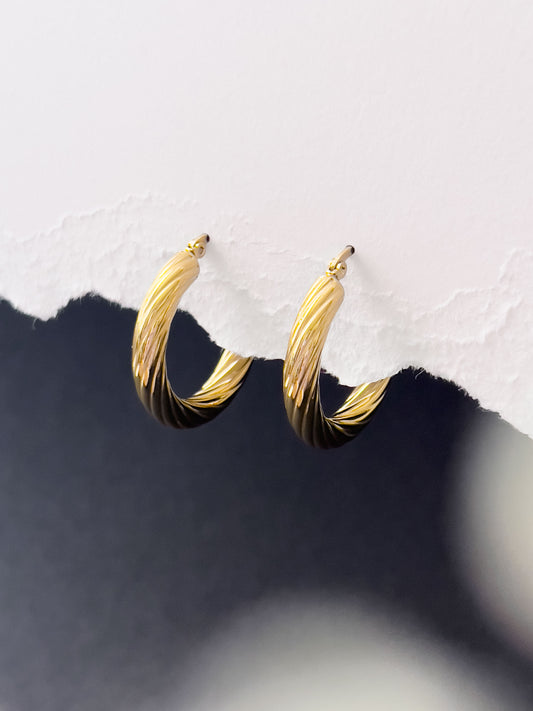 Base Col ✦ SWIRL Hoop Earrings
