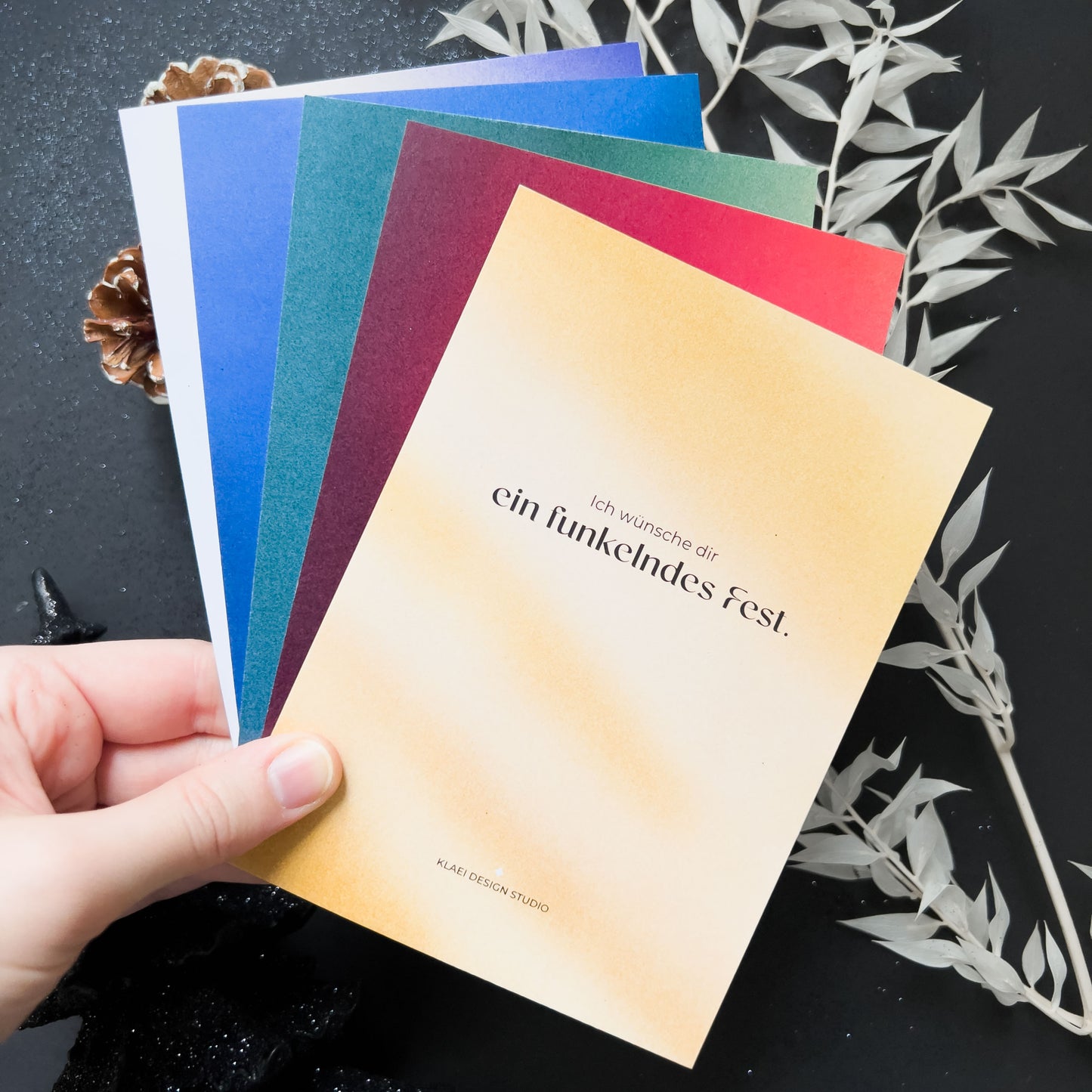 CHRISTMAS GREETING CARD Christmas Greetings Set of 5