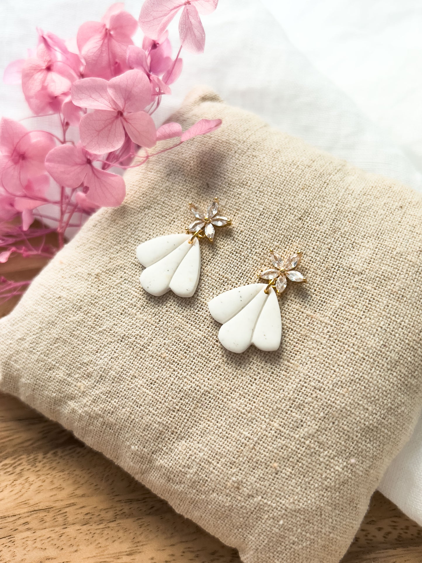 Col J ✦ Pastellige Ohrringe mit Zirkonia Blume