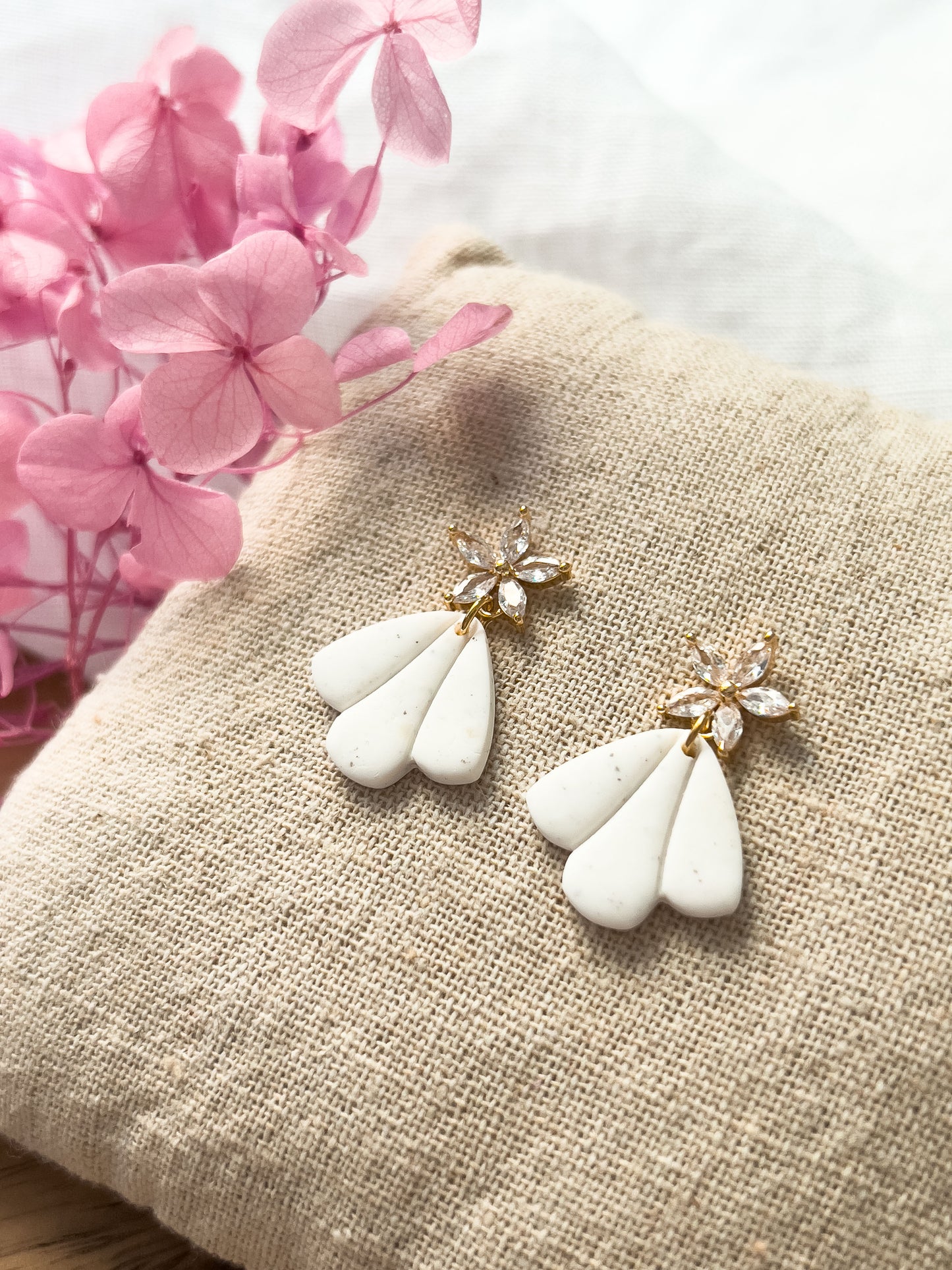 Col J ✦ Pastellige Ohrringe mit Zirkonia Blume