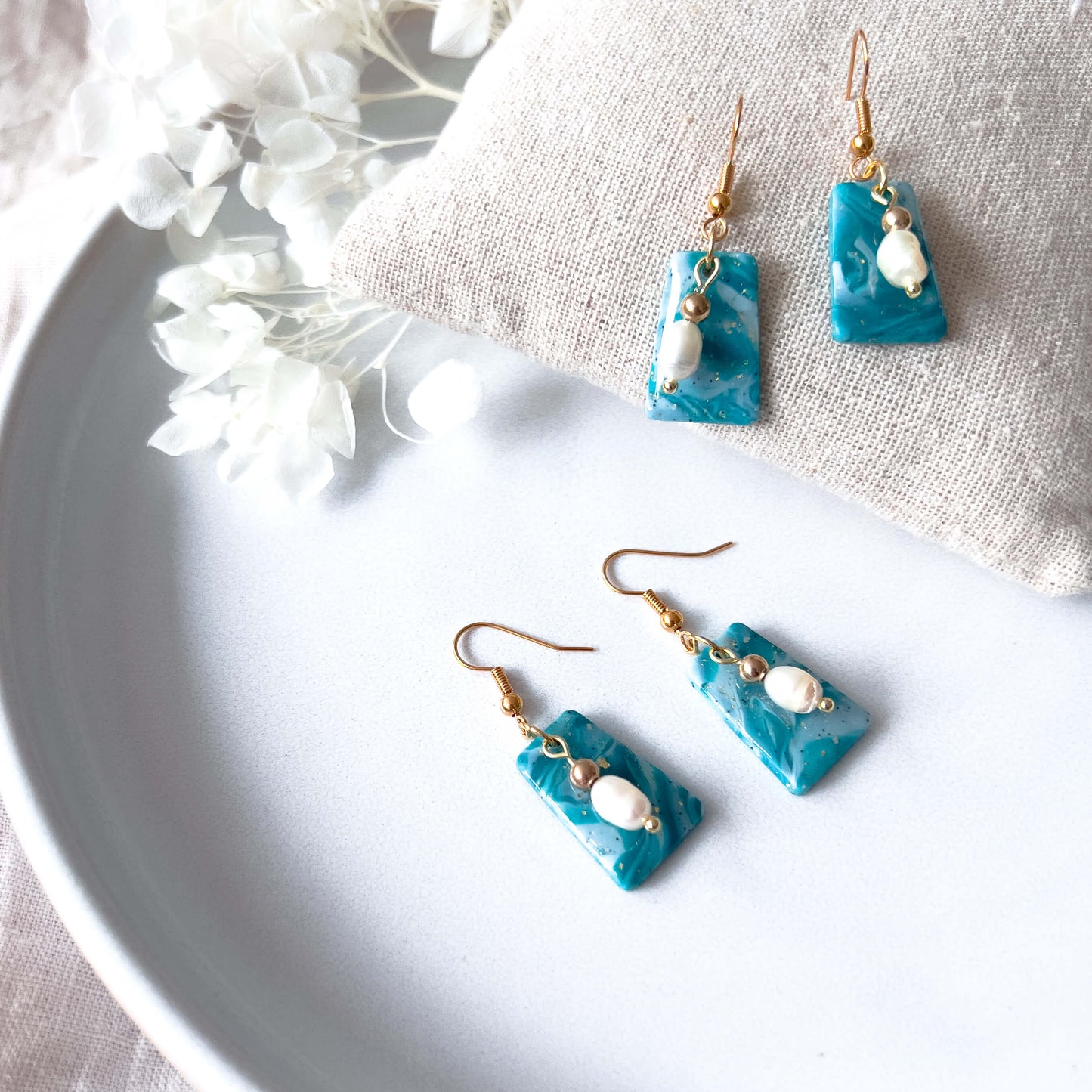 Col M ✦ Turquoise Pearl Earrings