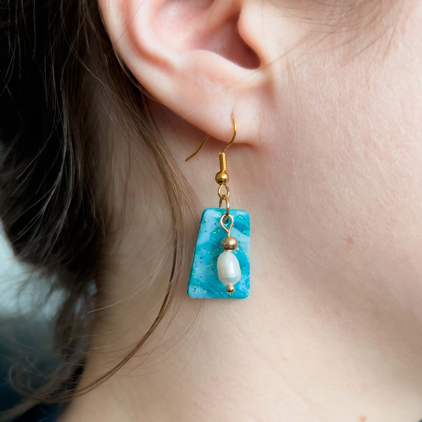 Col M ✦ Turquoise Pearl Earrings