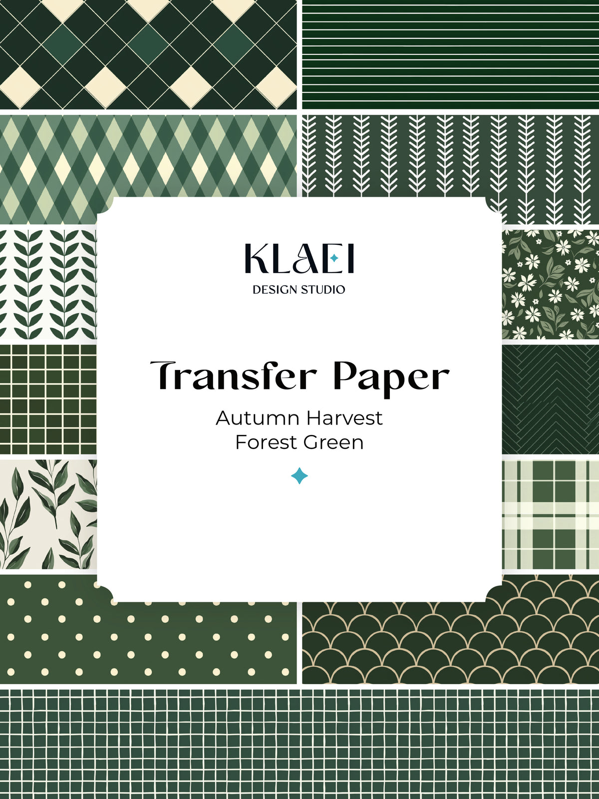 Autumn Harvest: Forest Green ✦ Transfer Paper
