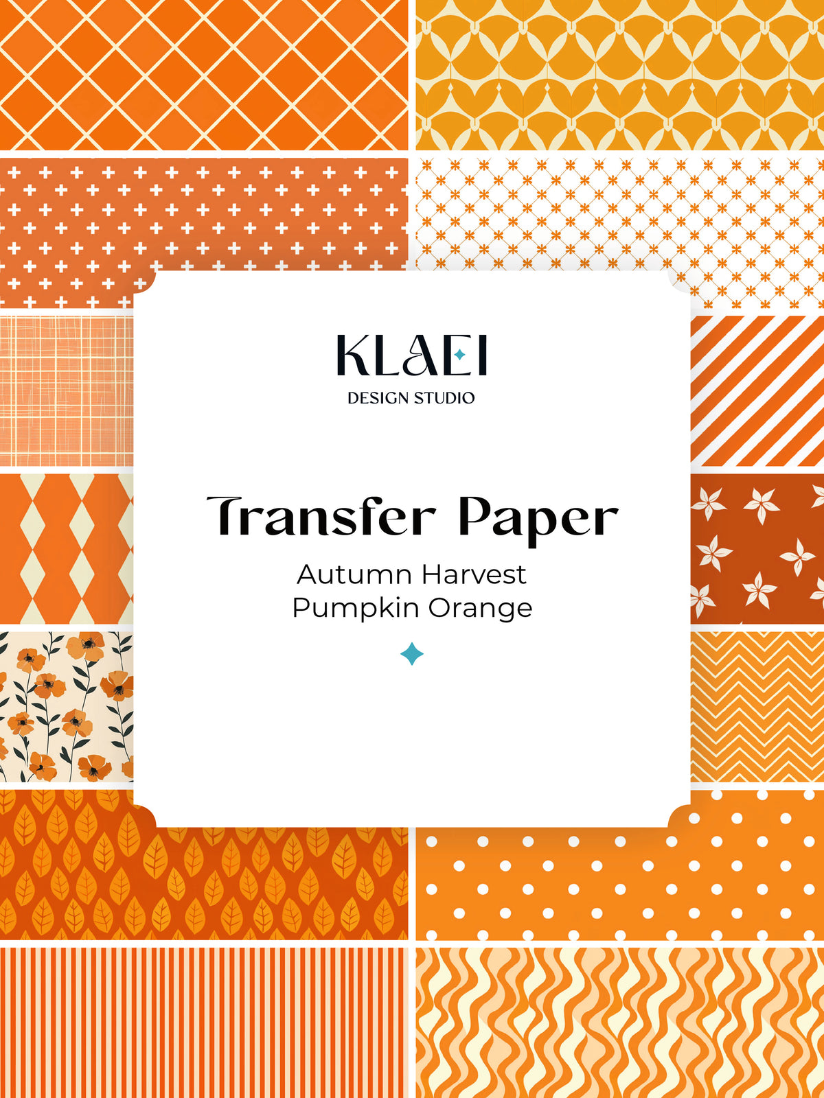 Autumn Harvest: Pumpkin Orange ✦ Transfer Paper