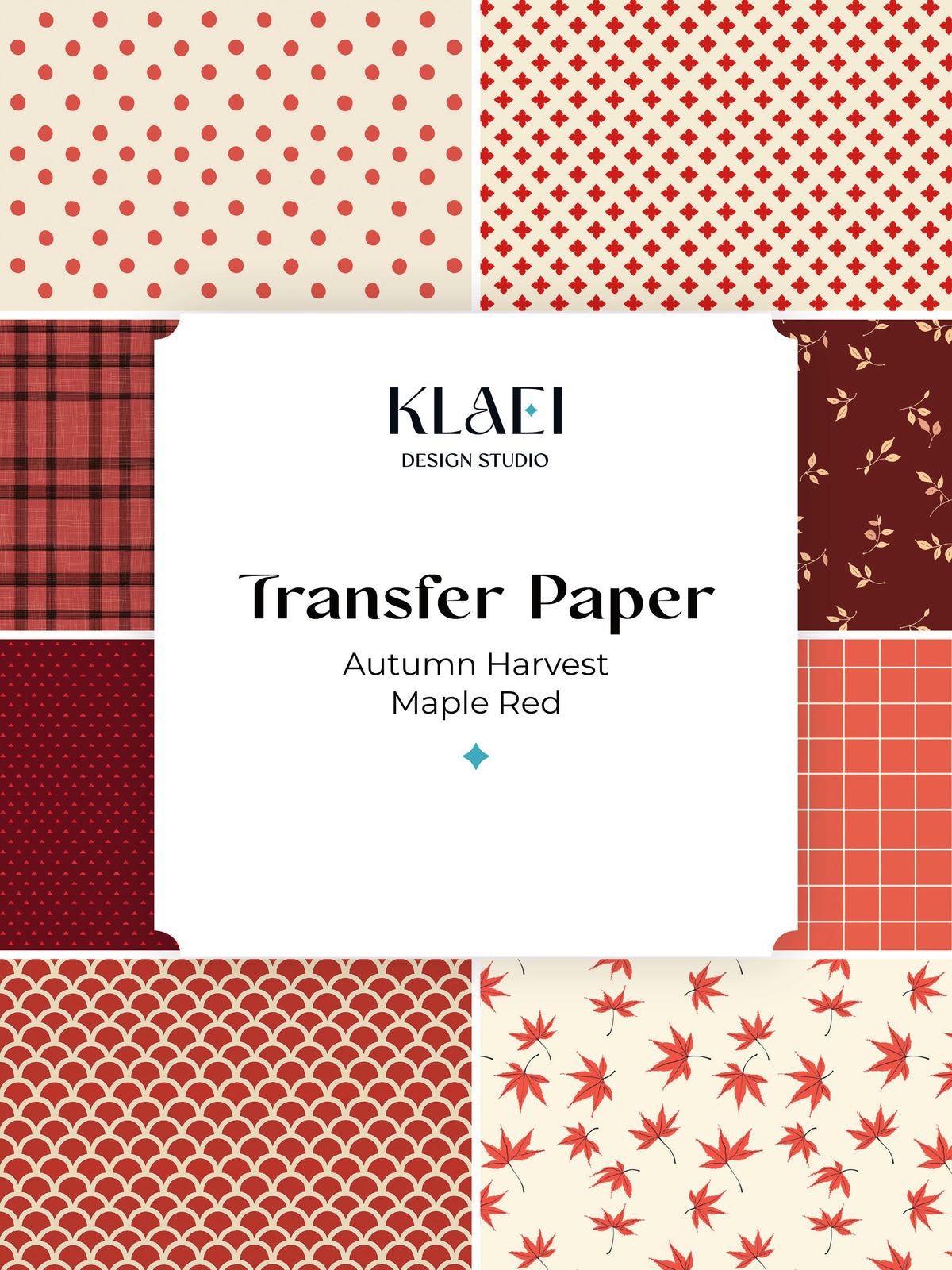 Autumn Harvest: Maple Red ✦ Transfer Paper