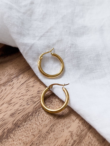 Base Col ✦ MIX&MATCH Small round hoop earrings