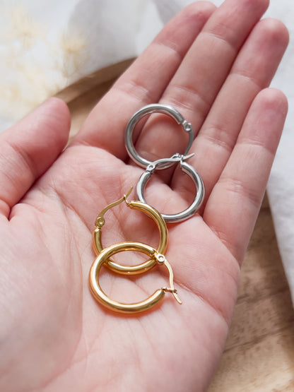 Base Col ✦ MIX&MATCH Small round hoop earrings