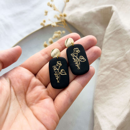 Base Col ✦ FLEUR personalized birth flower earrings