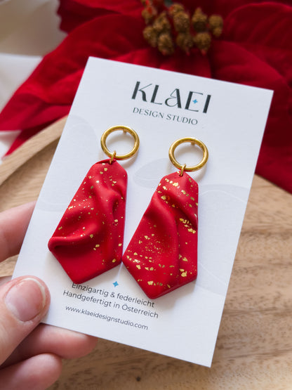 Col A ✦ Rote Falten Ohrringe