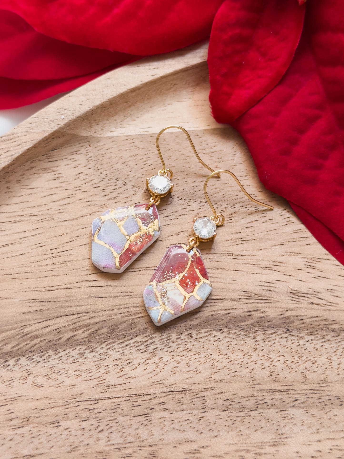 Col A ✦ Stained Glass Ohrhänger mit Zirkonia