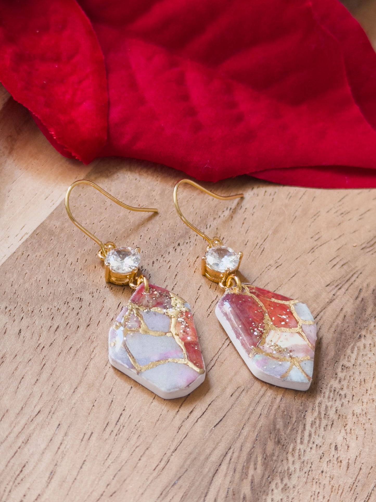 Col A ✦ Stained Glass Ohrhänger mit Zirkonia