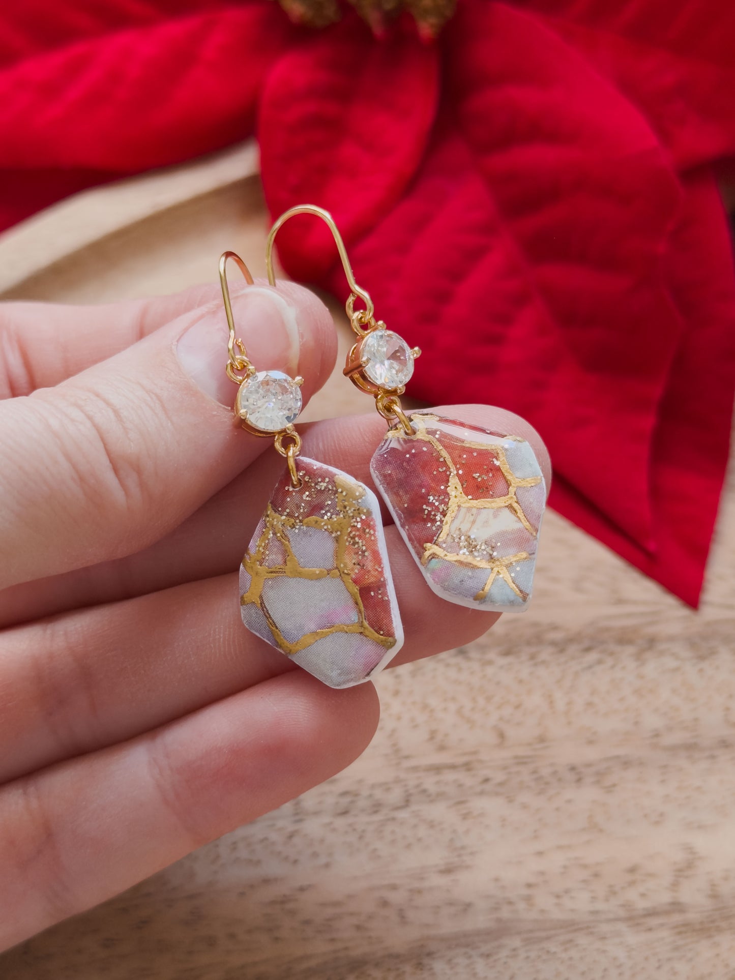 Col A ✦ Stained Glass Ohrhänger mit Zirkonia