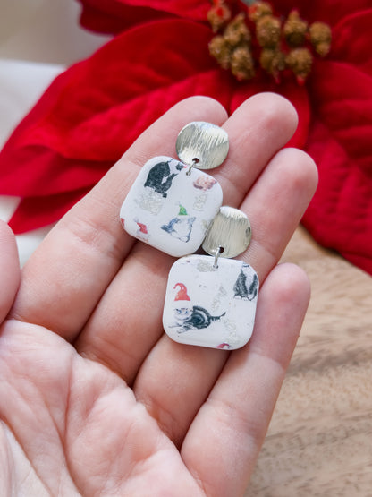 Col A ✦ Weihnachts-Katzen Ohrringe