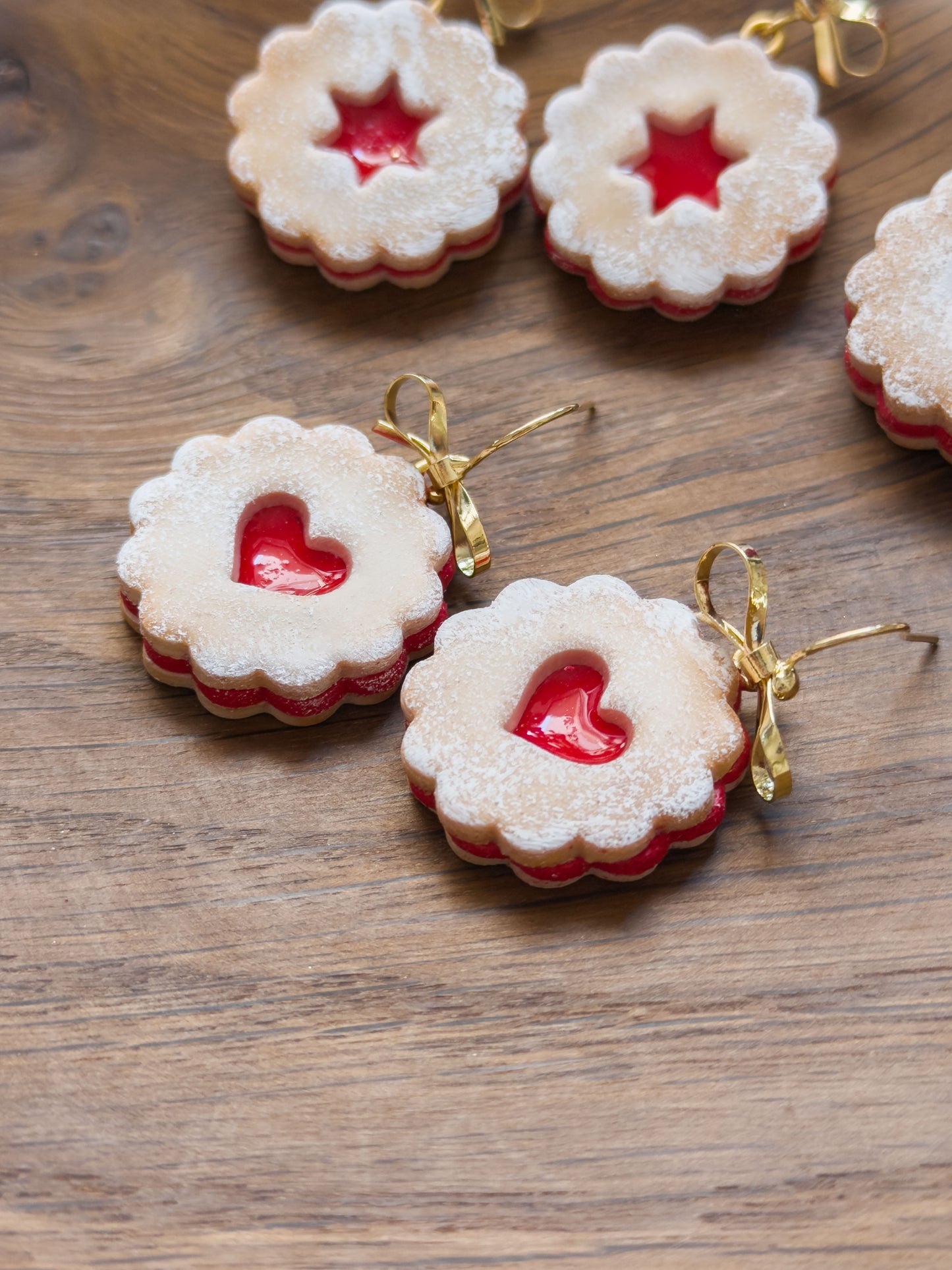 Col A ✦ Linzer Augen Keks Ohrringe