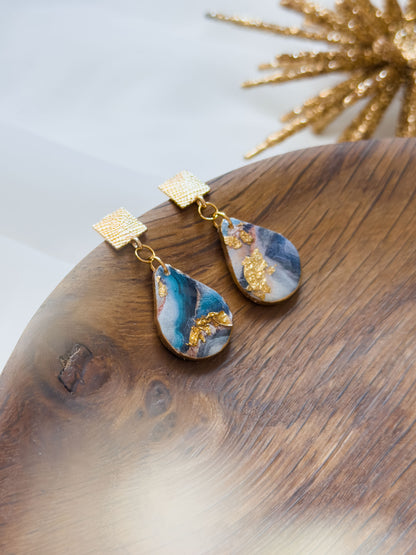 Col A ✦ Grüner Marmor Ohrringe