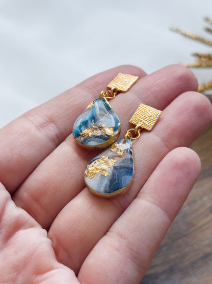 Col A ✦ Grüner Marmor Ohrringe