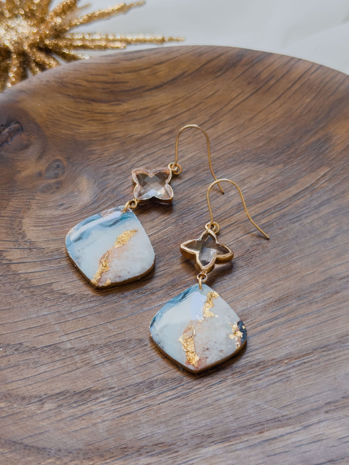 Col A ✦ Grüner Marmor Ohrhänger