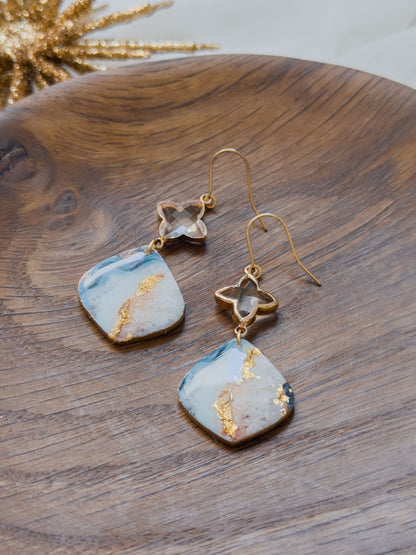 Col A ✦ Grüner Marmor Ohrhänger