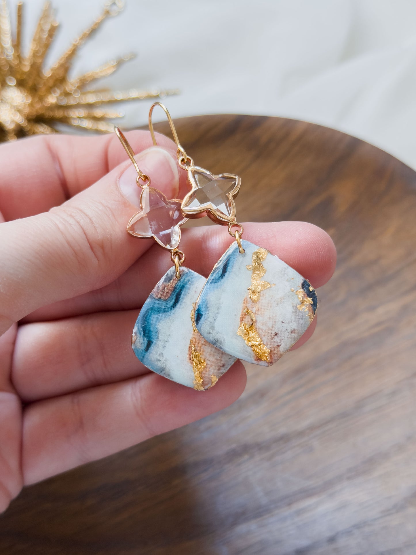 Col A ✦ Grüner Marmor Ohrhänger