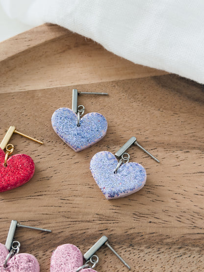 Love Notes Col ✦ Funkelnde Herz Ohrringe