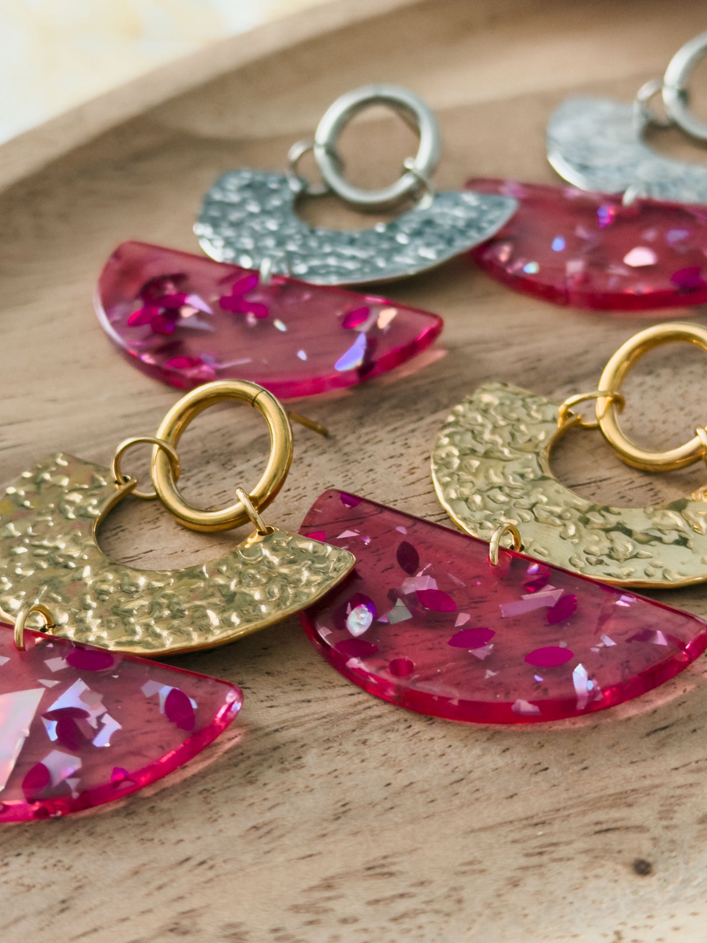 Love Notes Col ✦ Grosse pinke Statement Ohrringe