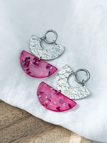 Love Notes Col ✦ Grosse pinke Statement Ohrringe