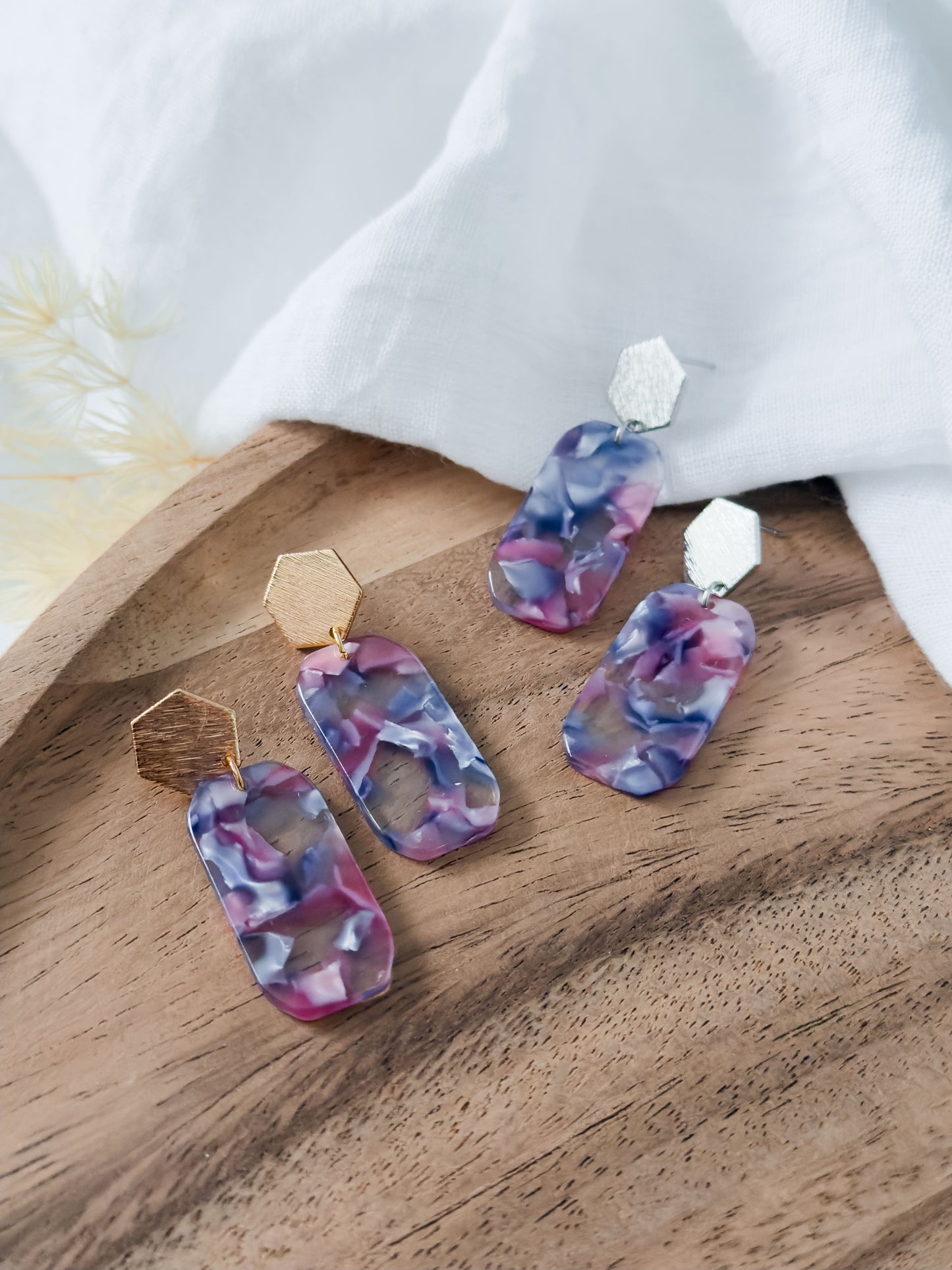 Love Notes Col ✦ Lila pinke Ohrringe