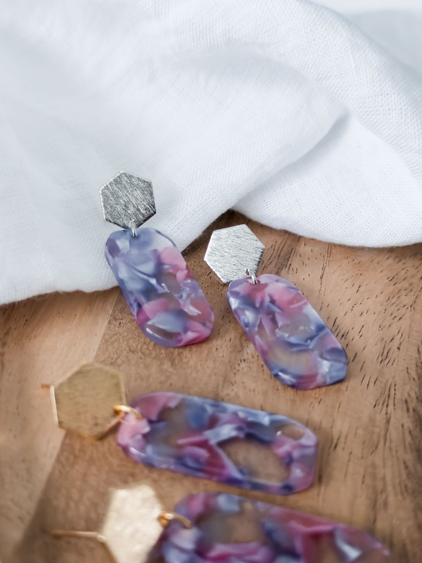 Love Notes Col ✦ Lila pinke Ohrringe
