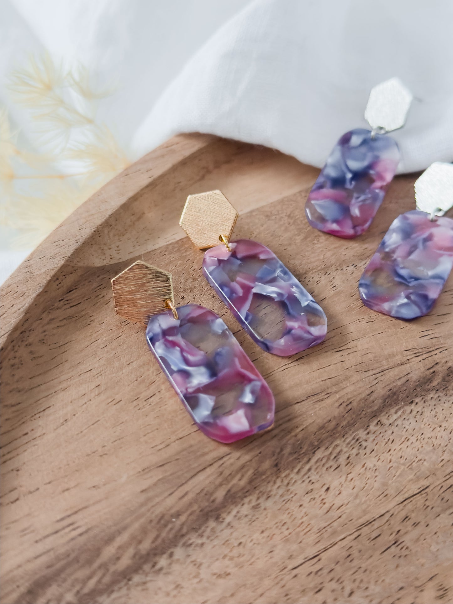 Love Notes Col ✦ Lila pinke Ohrringe