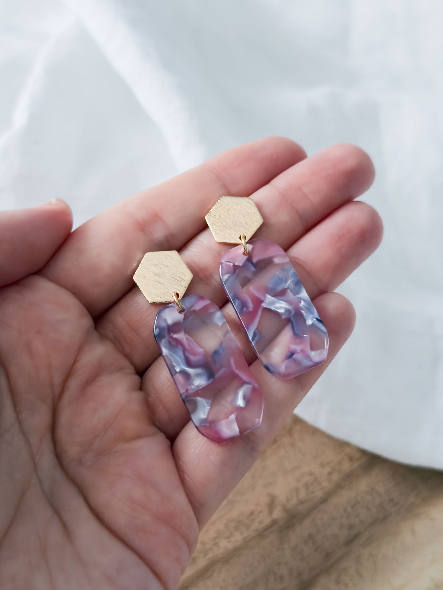 Love Notes Col ✦ Lila pinke Ohrringe