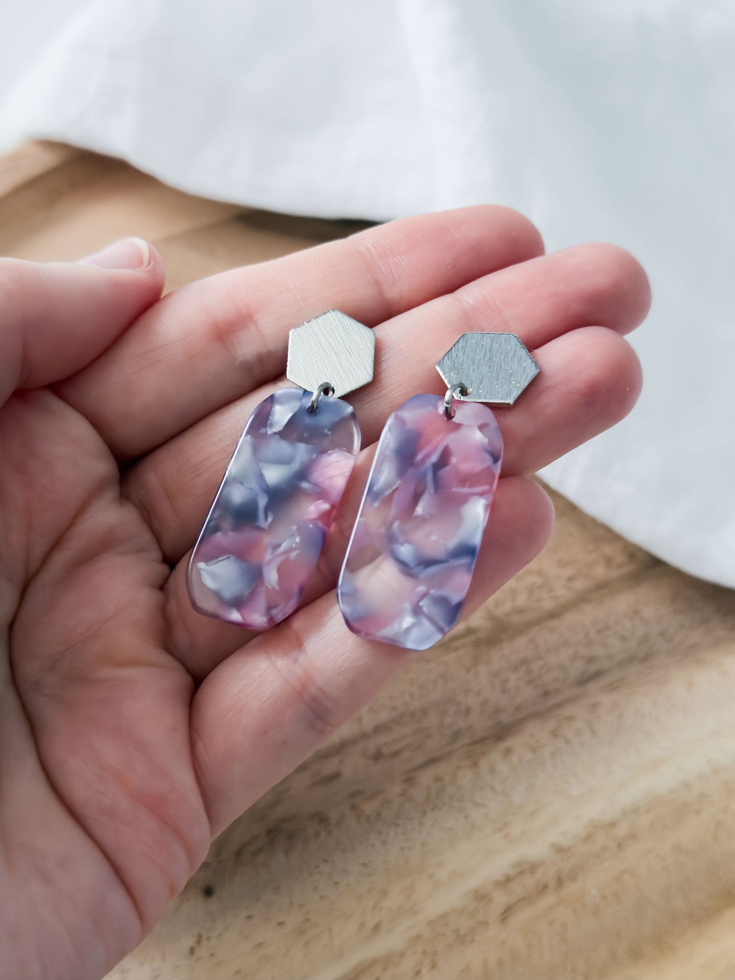 Love Notes Col ✦ Lila pinke Ohrringe