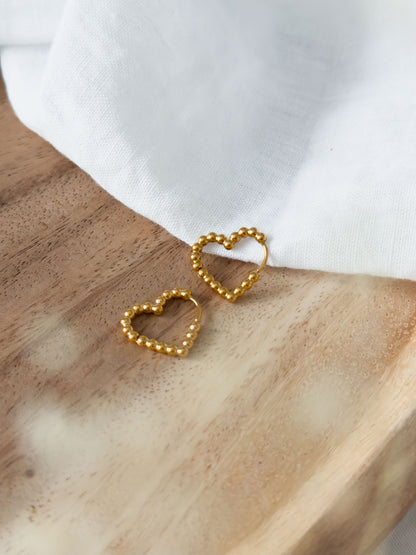 Love Notes Col ✦ Goldene Herz Creolen