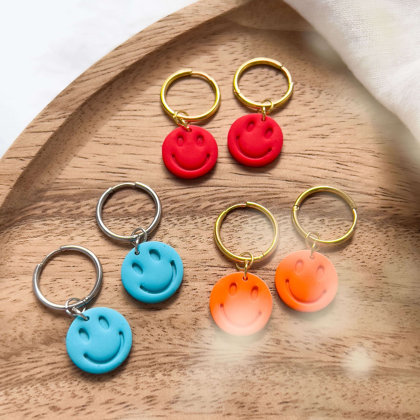 Col S ✦ Sommerliche Smiley Creolen | 3 Varianten