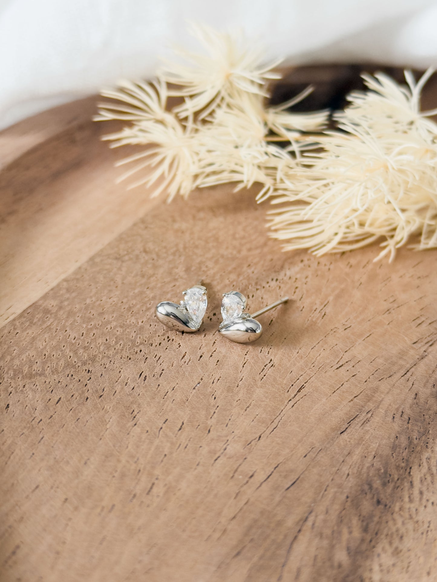 Love Notes Col ✦ Ohrstecker-Set mit rosenquartz-farbigen und Herzi Ohrsteckern